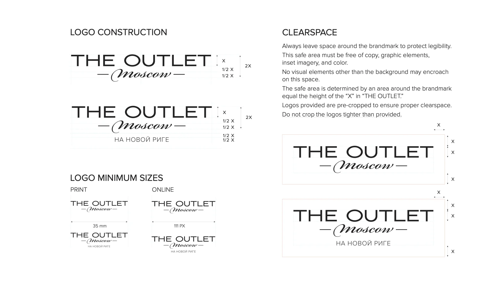 Logo construction and clearspace rules