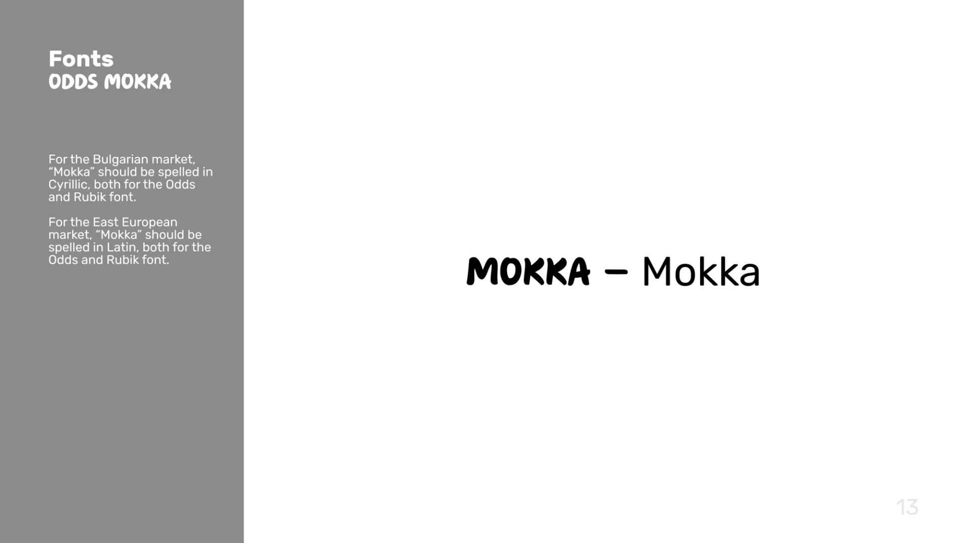 Mokka brand guidelines slide 13